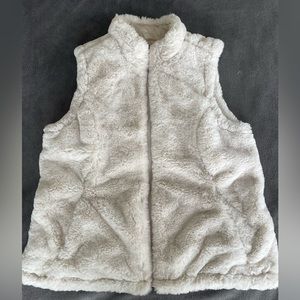 YKK White Fur Vest - medium